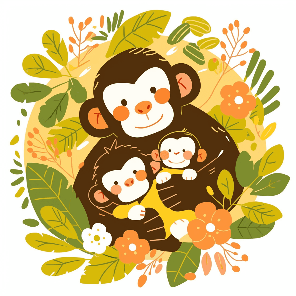Monkey Run original repeating artwork