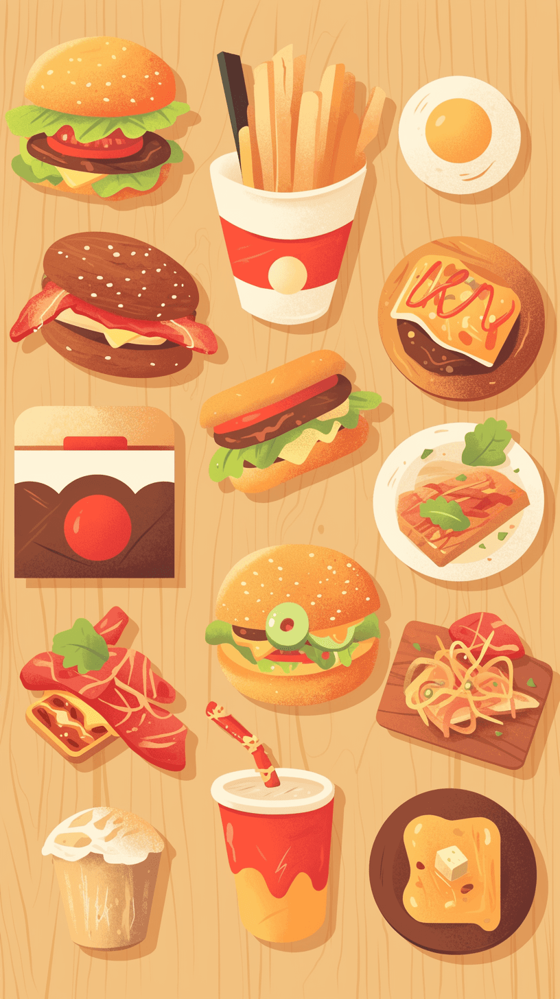 Burger Buzz original repeating artwork