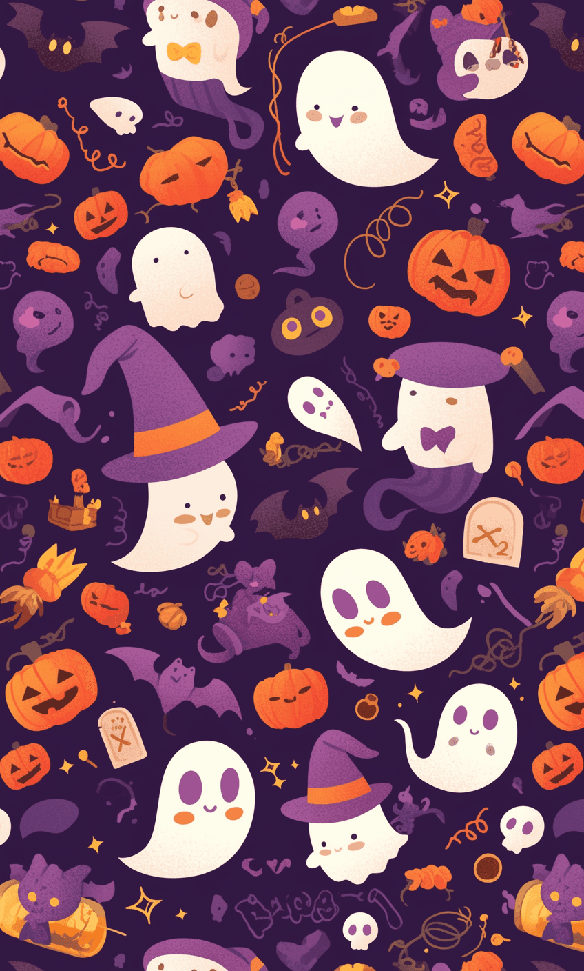 Halloween Ghost 1472 original repeating artwork